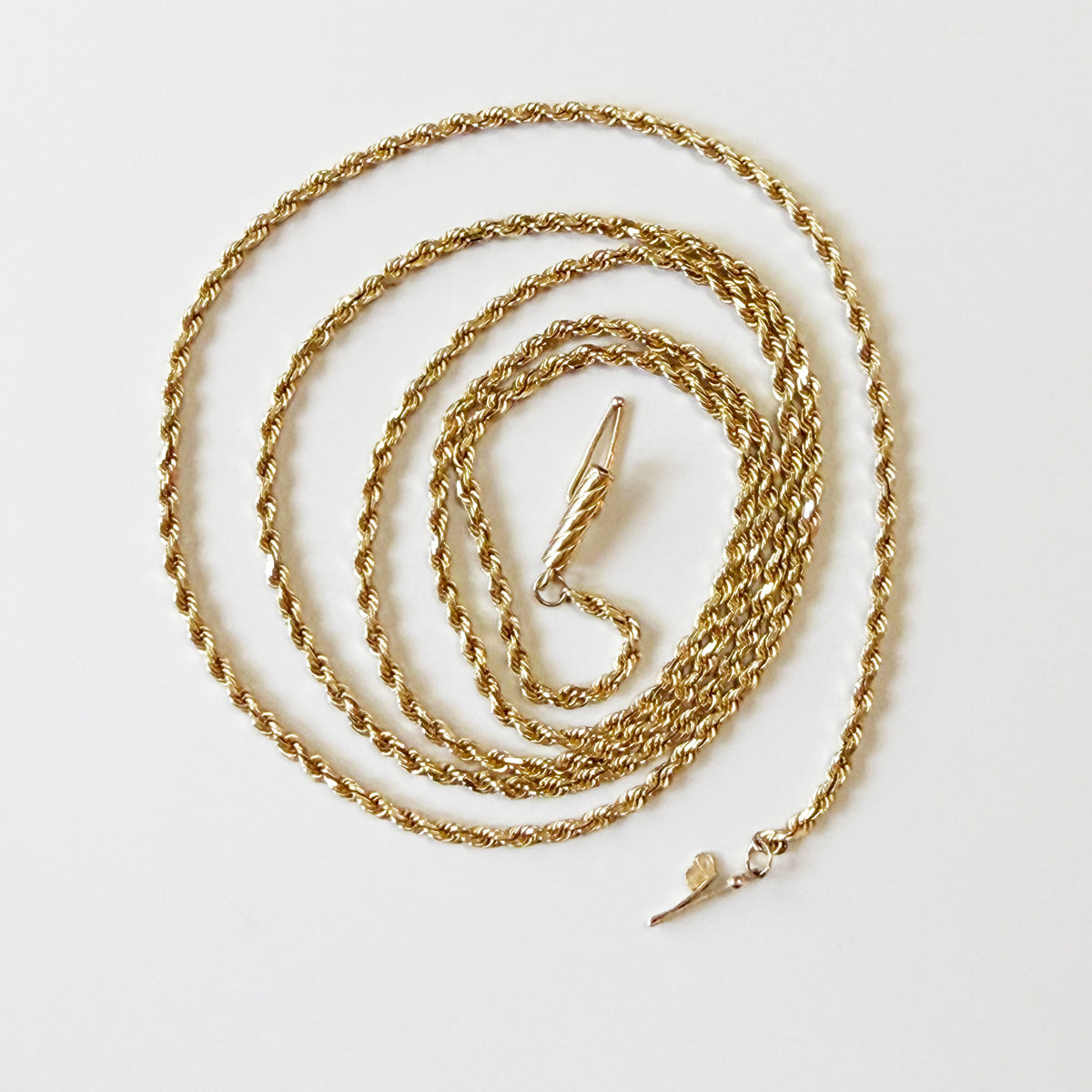 14K Gold Vintage Twisted Chain Necklace - 23.5 inches