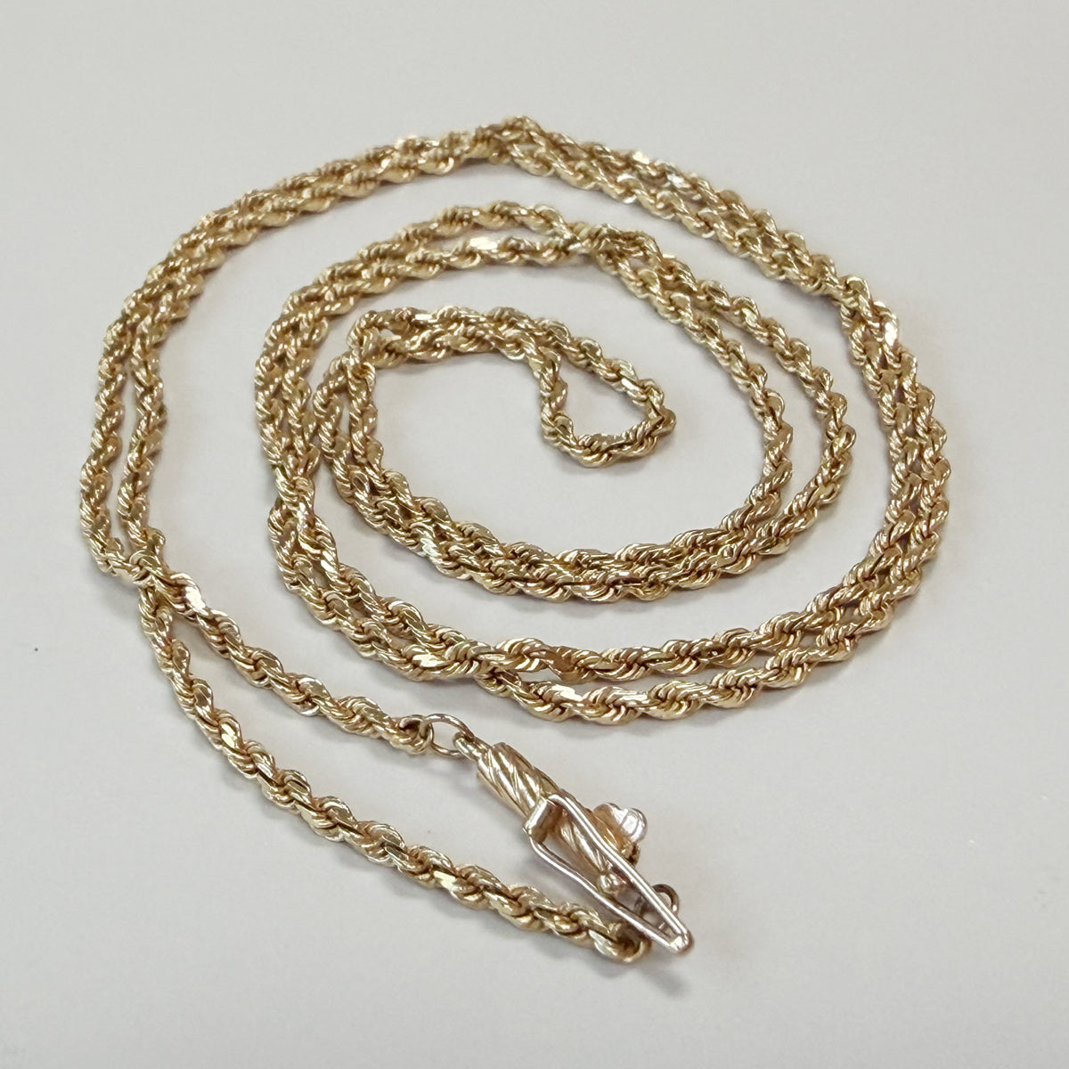 14K Gold Vintage Twisted Chain Necklace - 23.5 inches