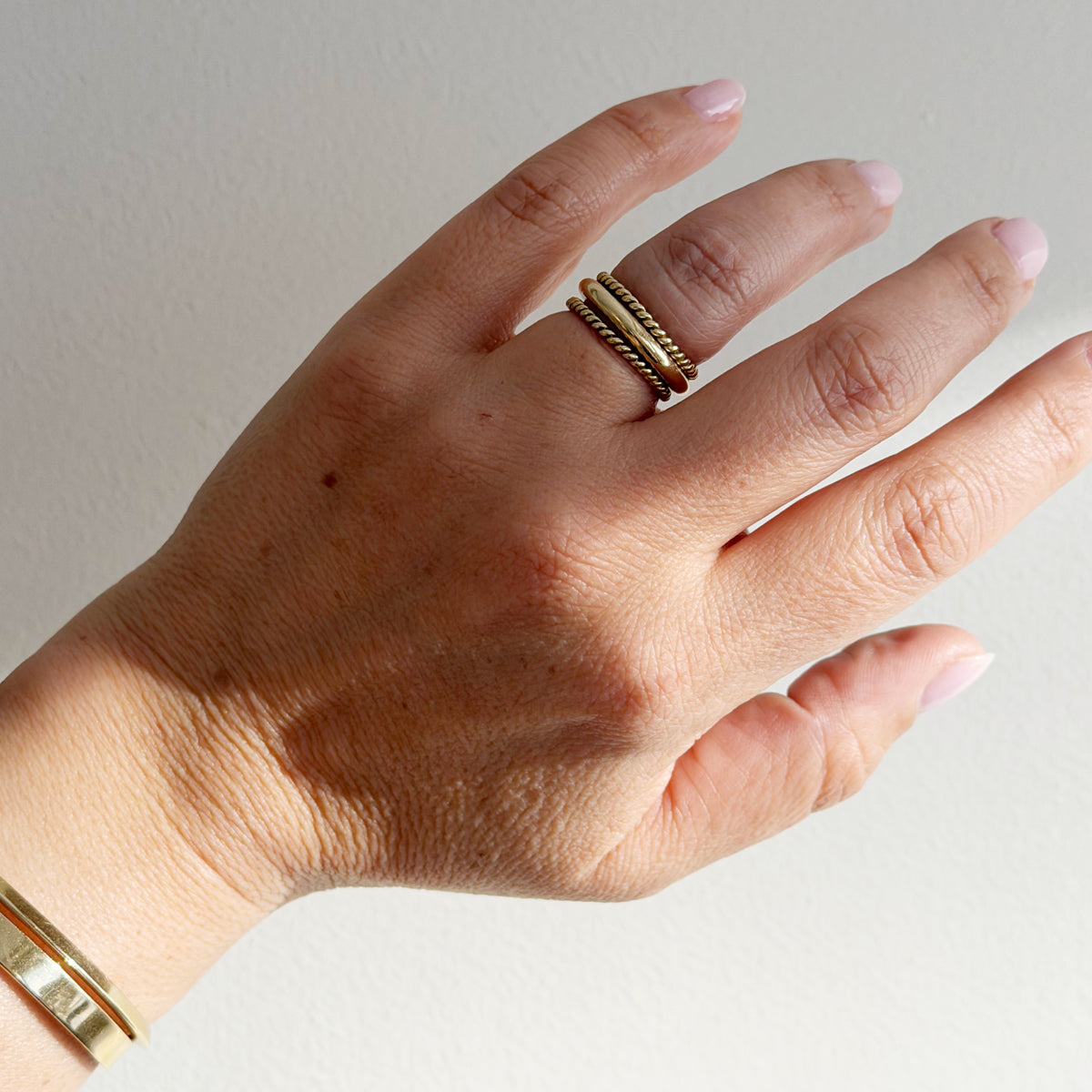 14K Rope Ring - size 6
