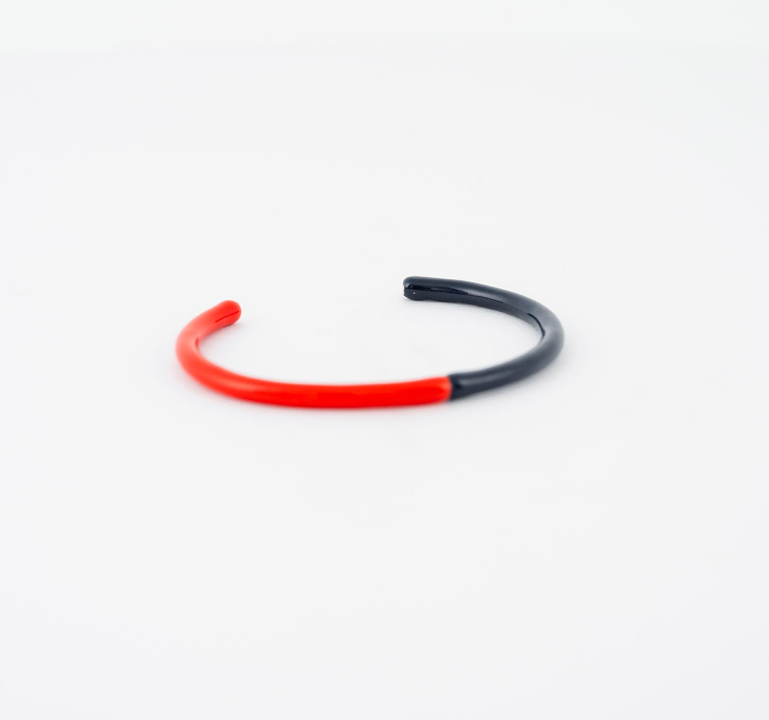 Red & Navy Round Enamel Cuff Bracelet