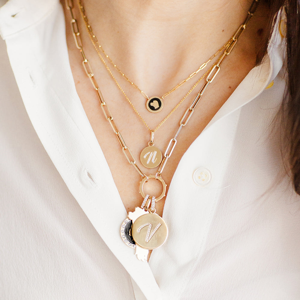 The Petite Enamel Pendant Necklace