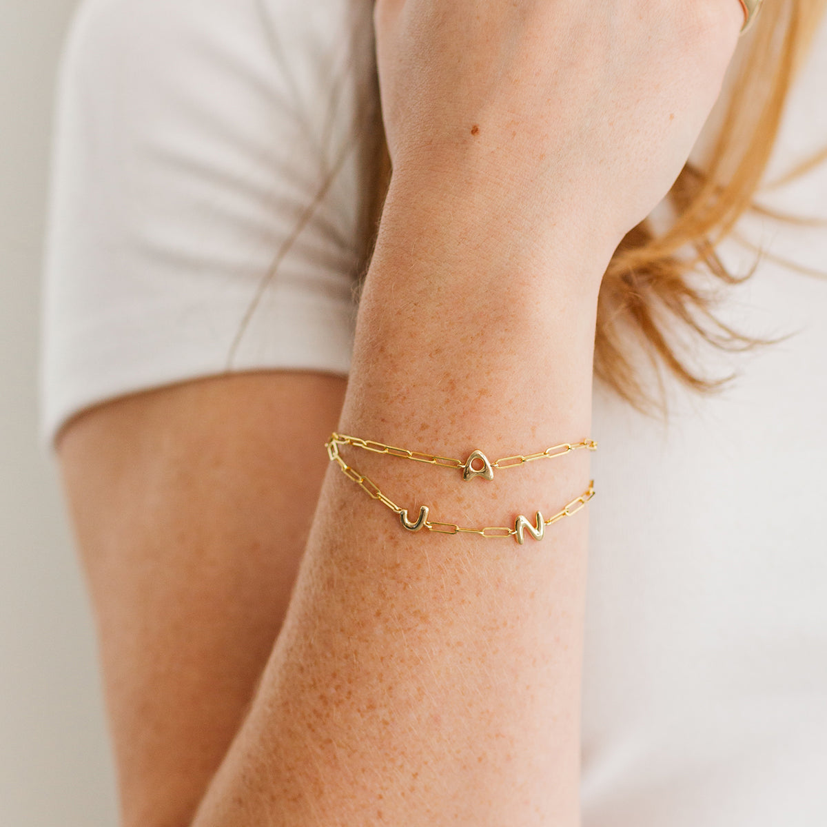 Bubble Letter Charm Bracelet - Vana Chupp Studio