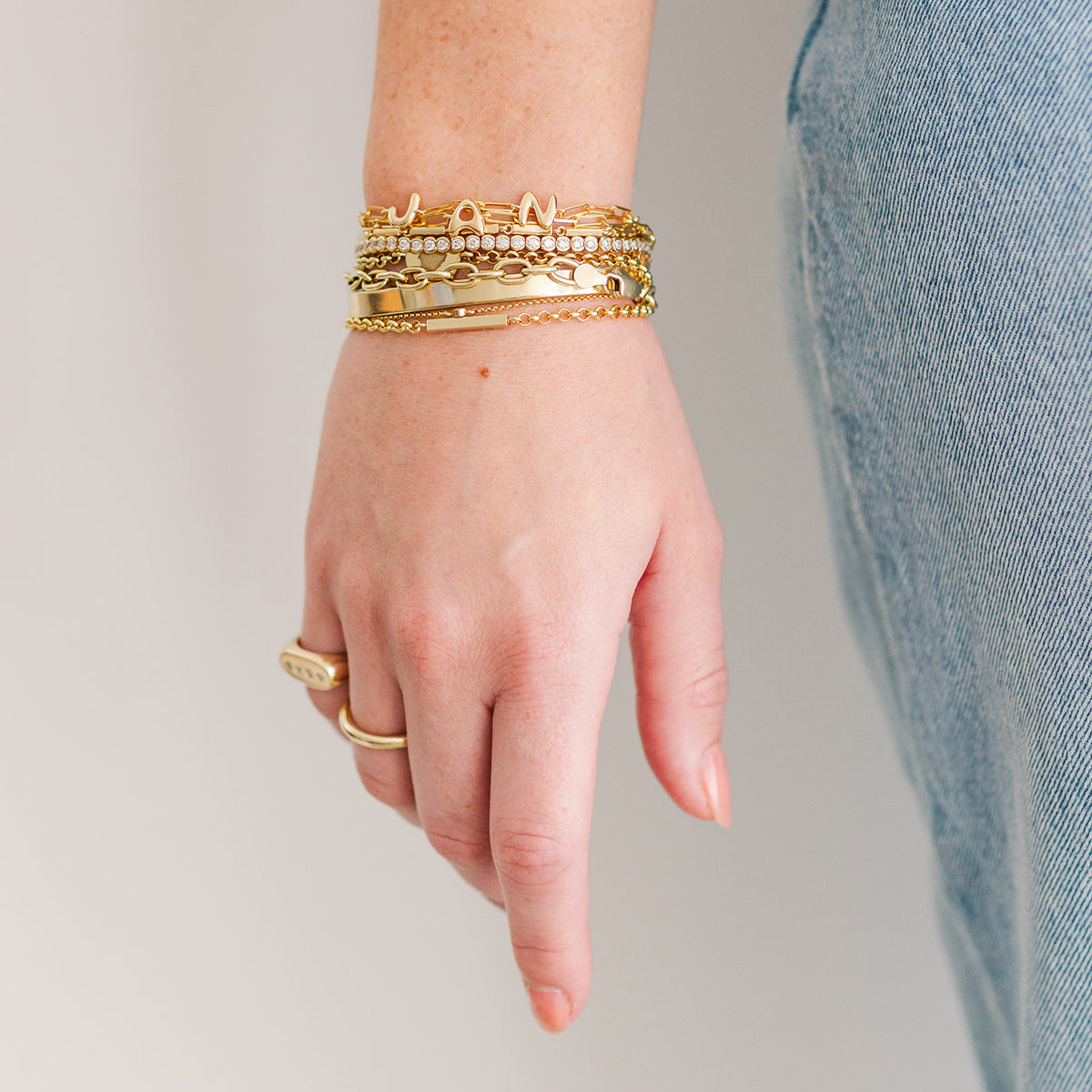 Bubble Letter Charm Bracelet - Vana Chupp Studio
