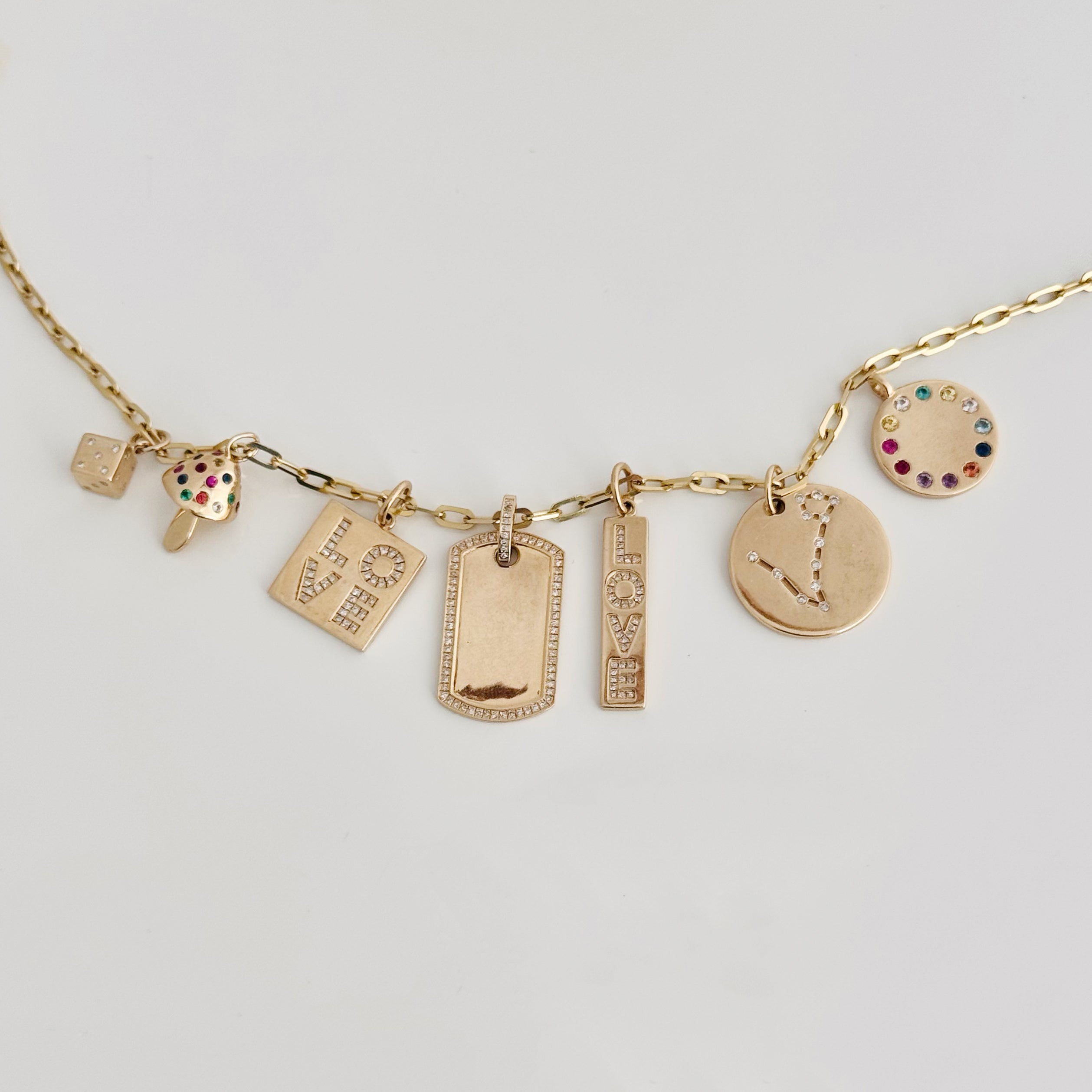 14K Square Link Cable Chain - 24 inches