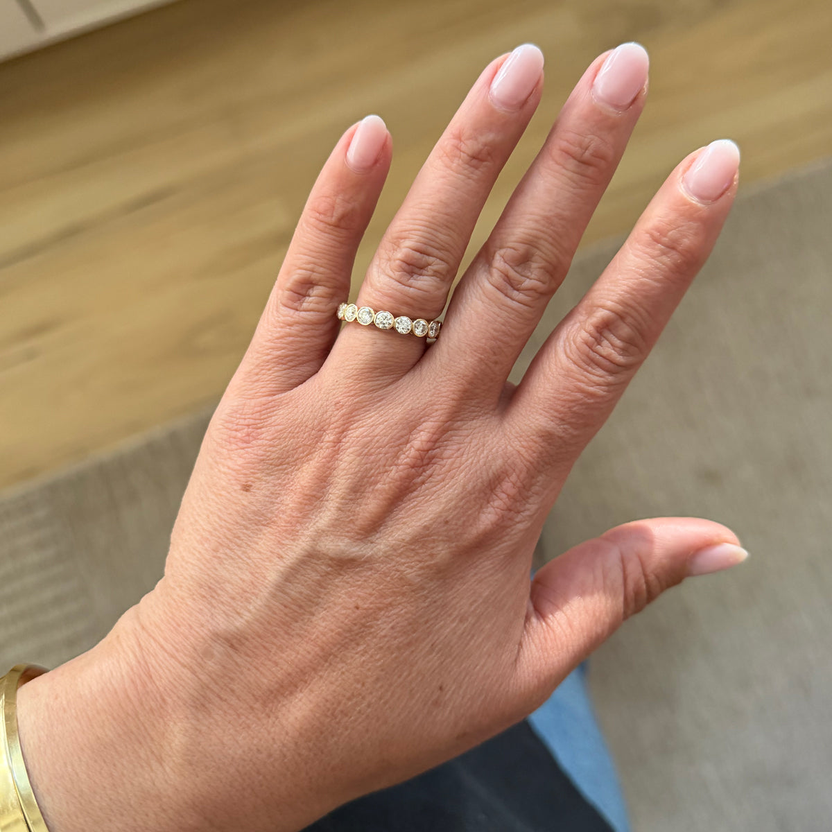 14K Diamond Eternity Ring - size 7
