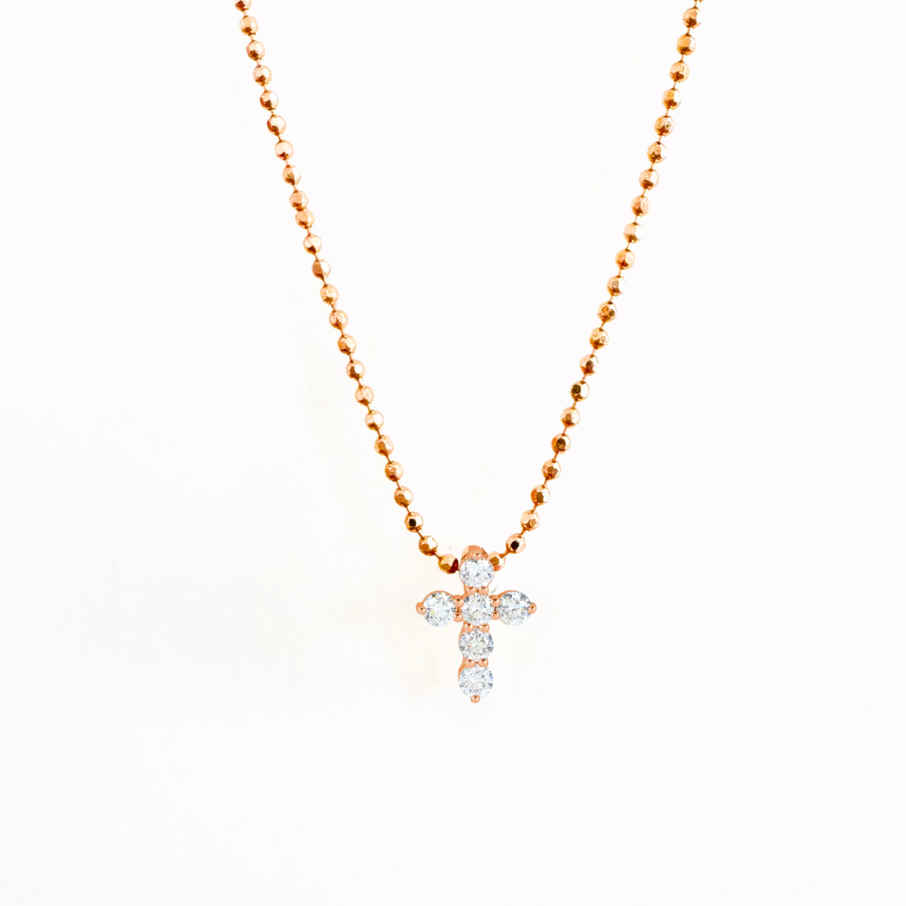 The Petite Diamond Cross Necklace - Sample Sale
