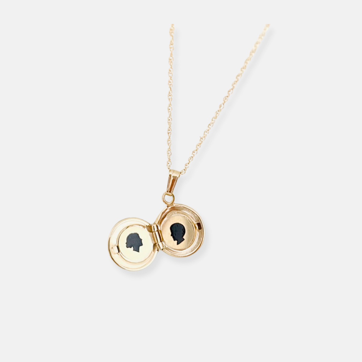 14k Yellow Gold Petite Silhouette Locket