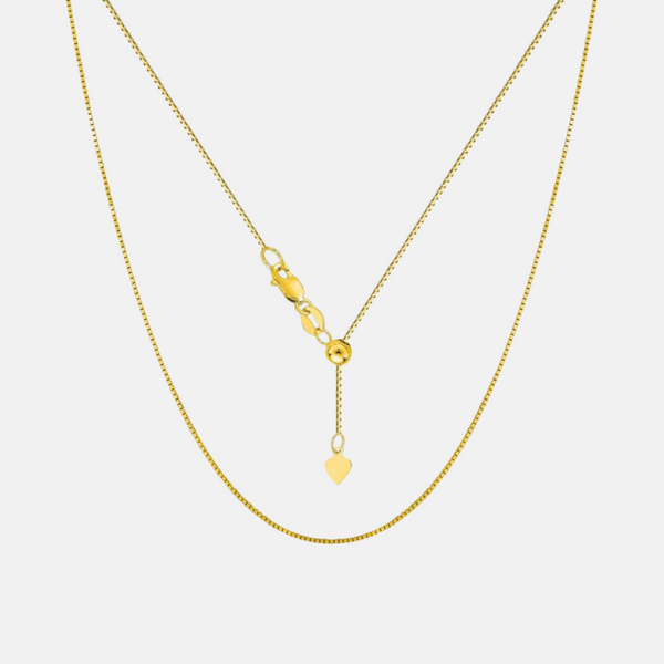 Diamond Sneak Chain Necklace In 18K Yellow Gold Adjustable Chain - Dia Rise  Inc.