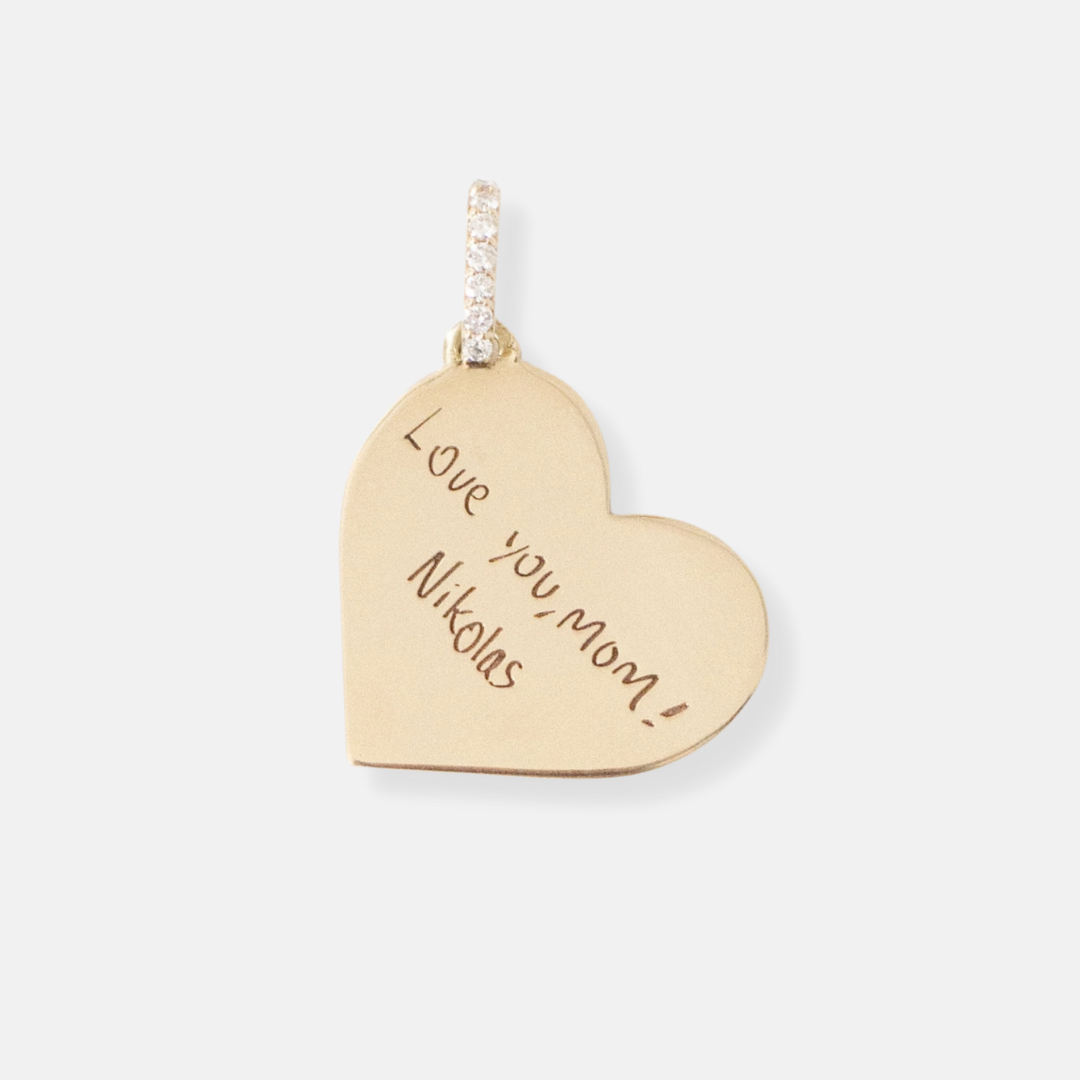 Personalized Heart Medallion - Large - Vana Chupp Studio