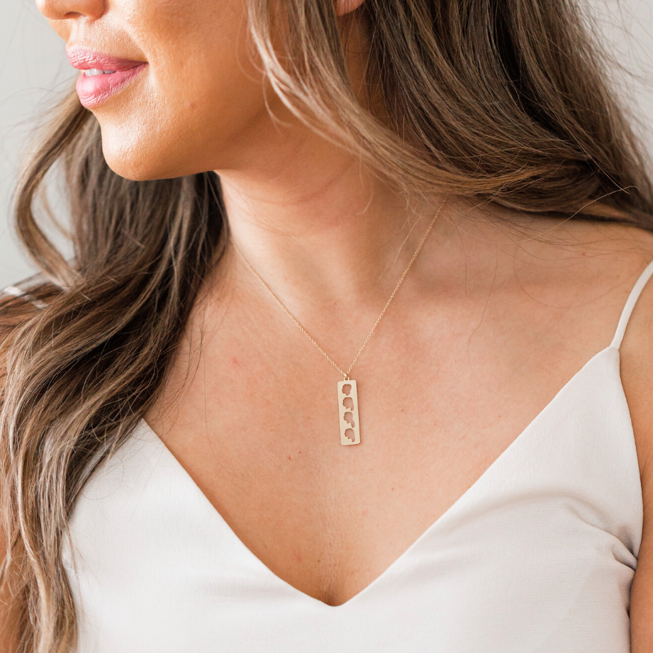 Silhouette Tag Necklace