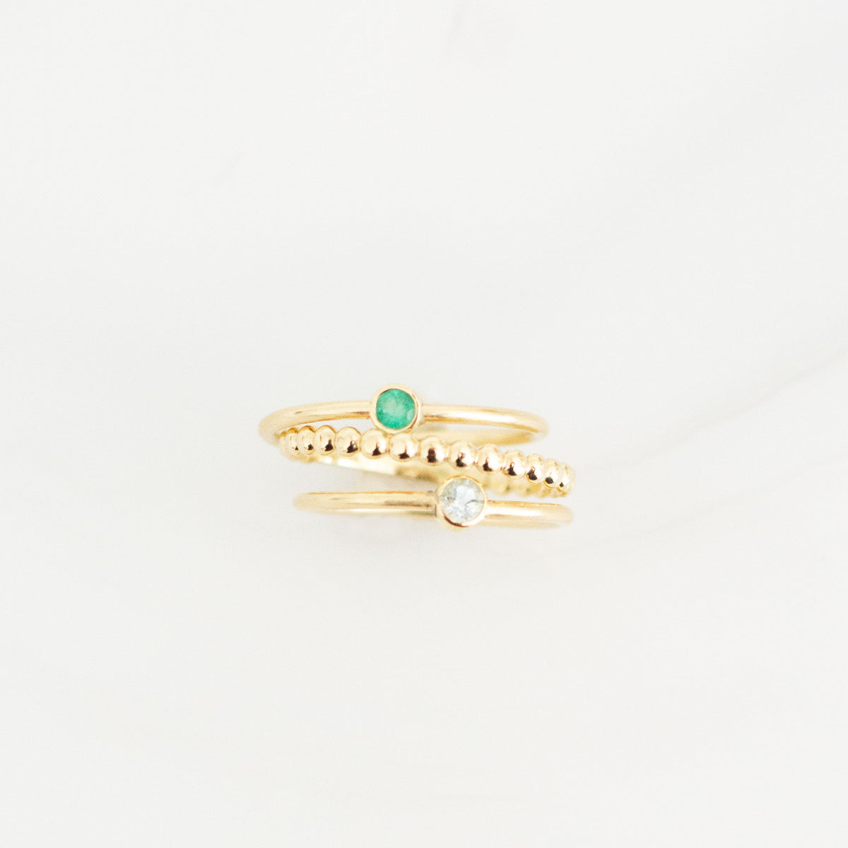 14K Beaded Ring - Vana Chupp Studio