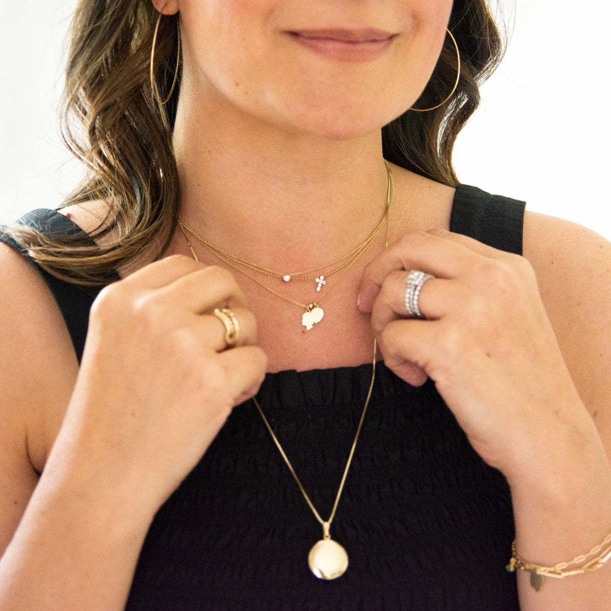 The Petite Diamond Cross Necklace - Vana Chupp Studio