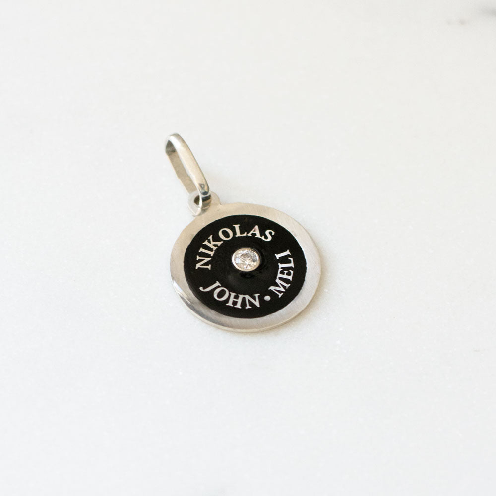 Personalized Enamel Medallion - With Up to 4 Names