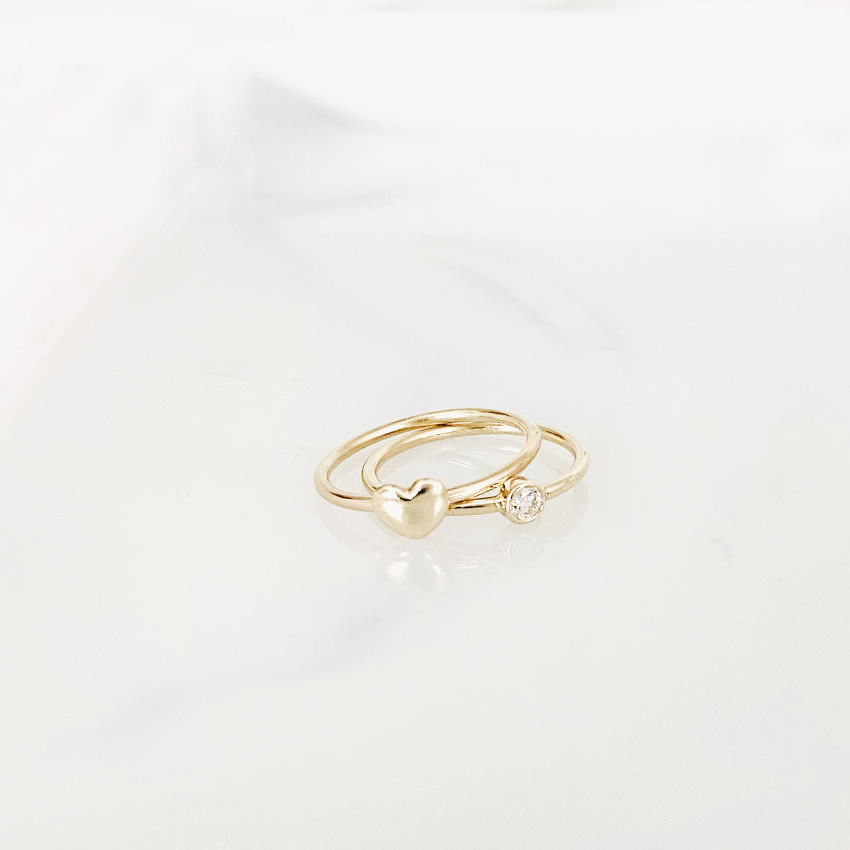 14K Diamond Solitaire Ring - Vana Chupp Studio