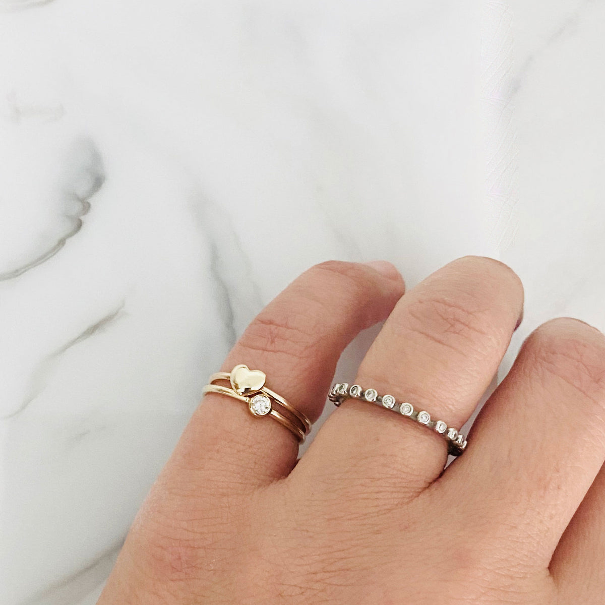 14K Diamond Solitaire Ring - Vana Chupp Studio
