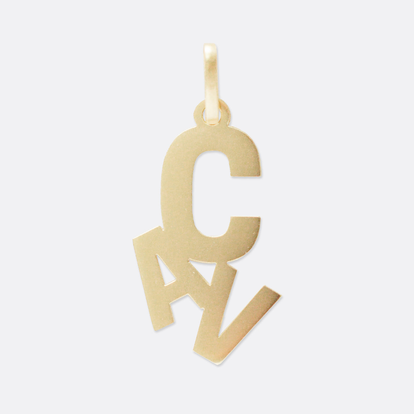 Initials Charm Necklace Choose TWO Whimsical Bronze Letters-custom