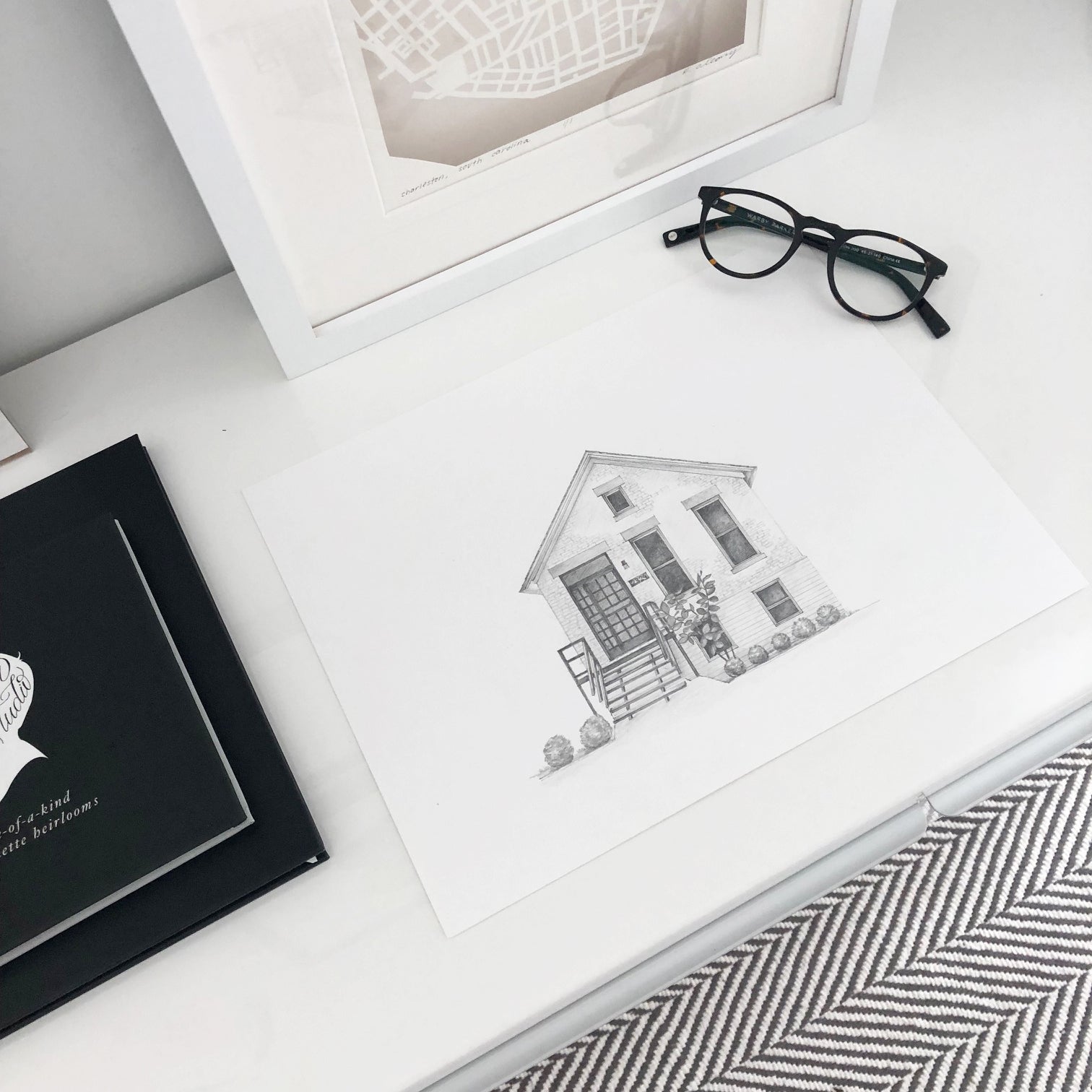 Deposit for Custom House Illustration - Pencil - Vana Chupp Studio