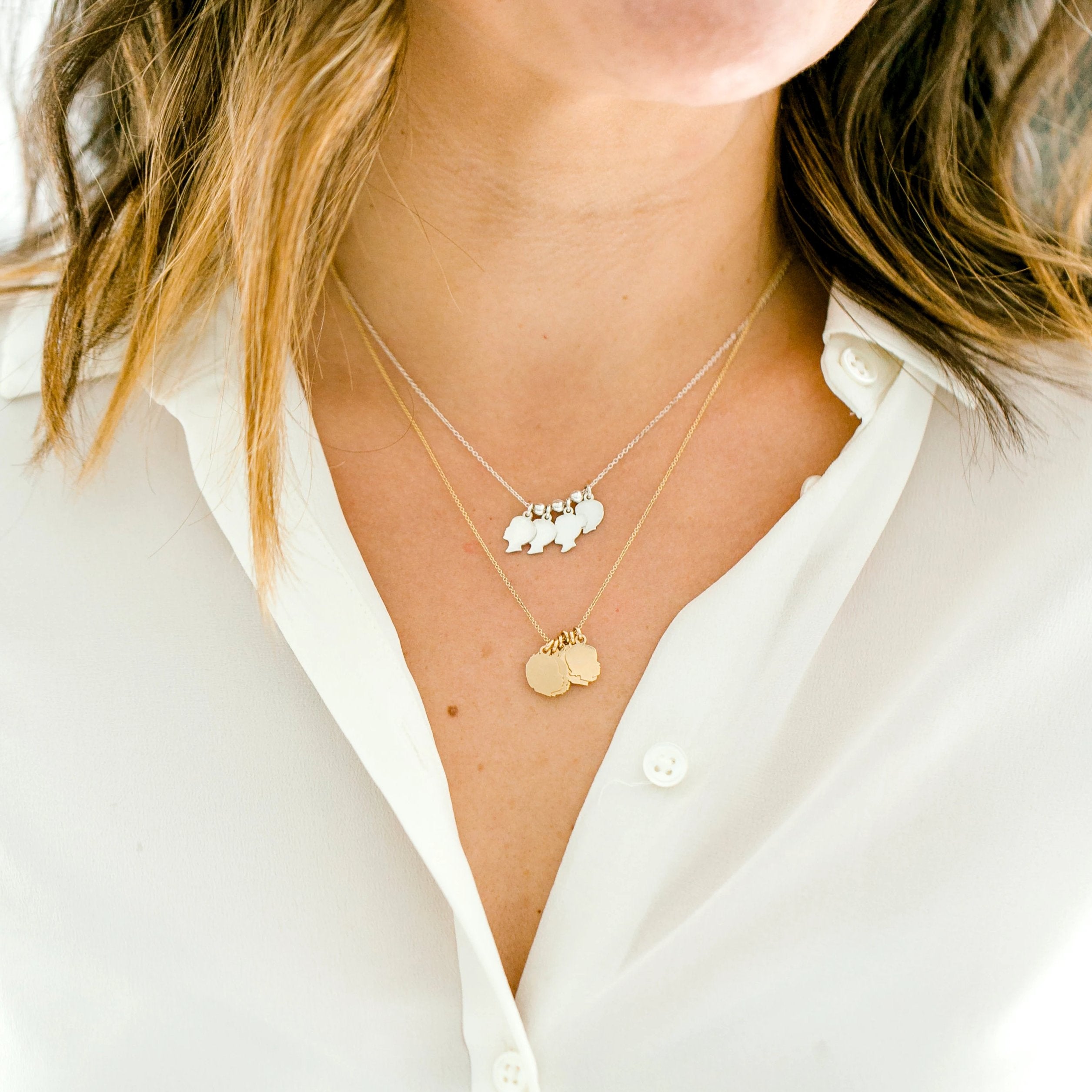 14k Gold Tiny Silhouette Charm Necklace with Delicate Gold Chain | Vana  Chupp Studio