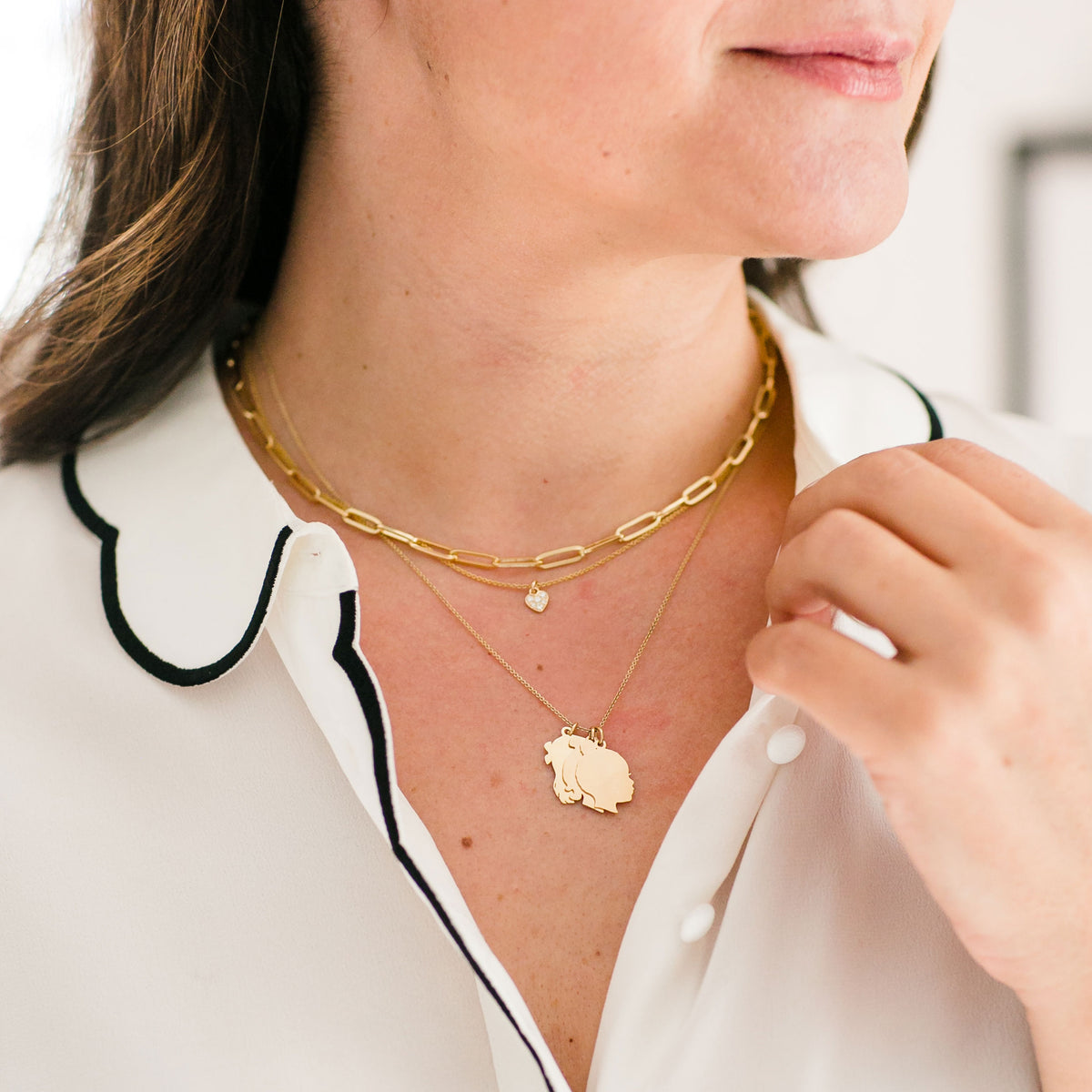 Pave Diamond Petite Heart Charm - Vana Chupp Studio