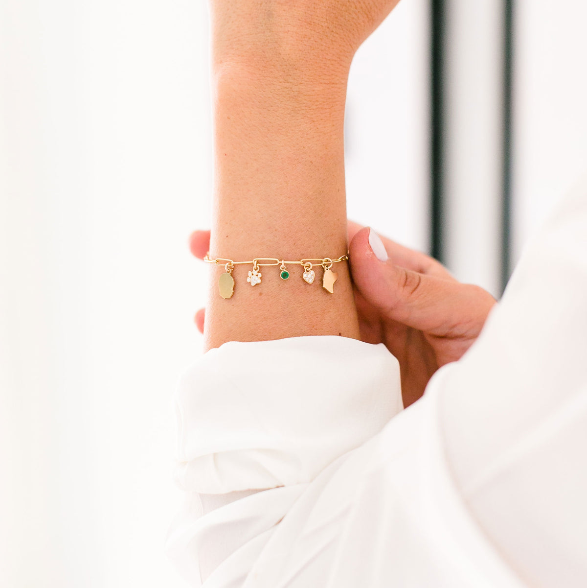 Pave Diamond Petite Paw Print Charm - Vana Chupp Studio