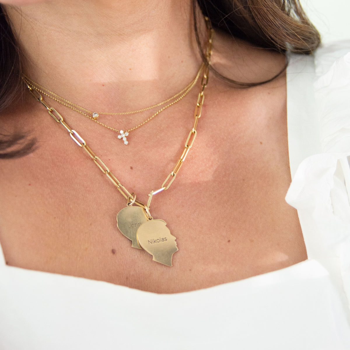 The Petite Diamond Cross Necklace - Vana Chupp Studio