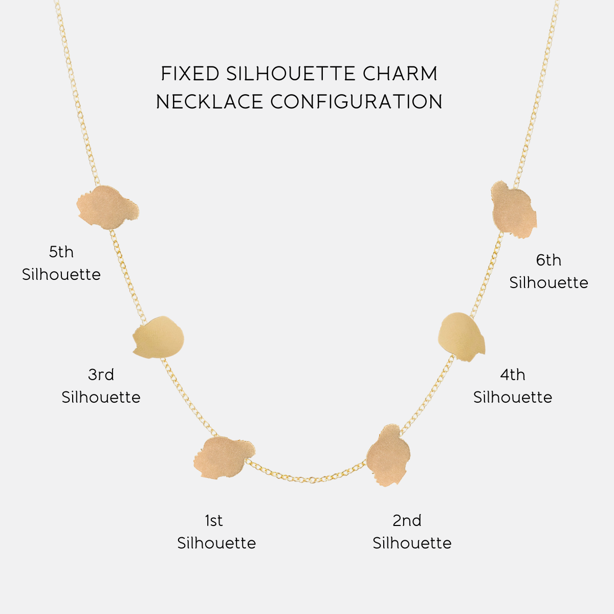 Fixed Silhouette Charm Necklace