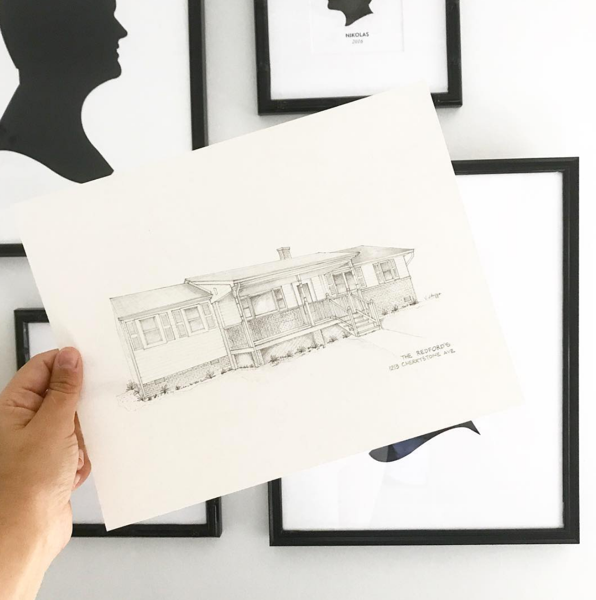 Deposit for Custom House Illustration - Pencil - Vana Chupp Studio