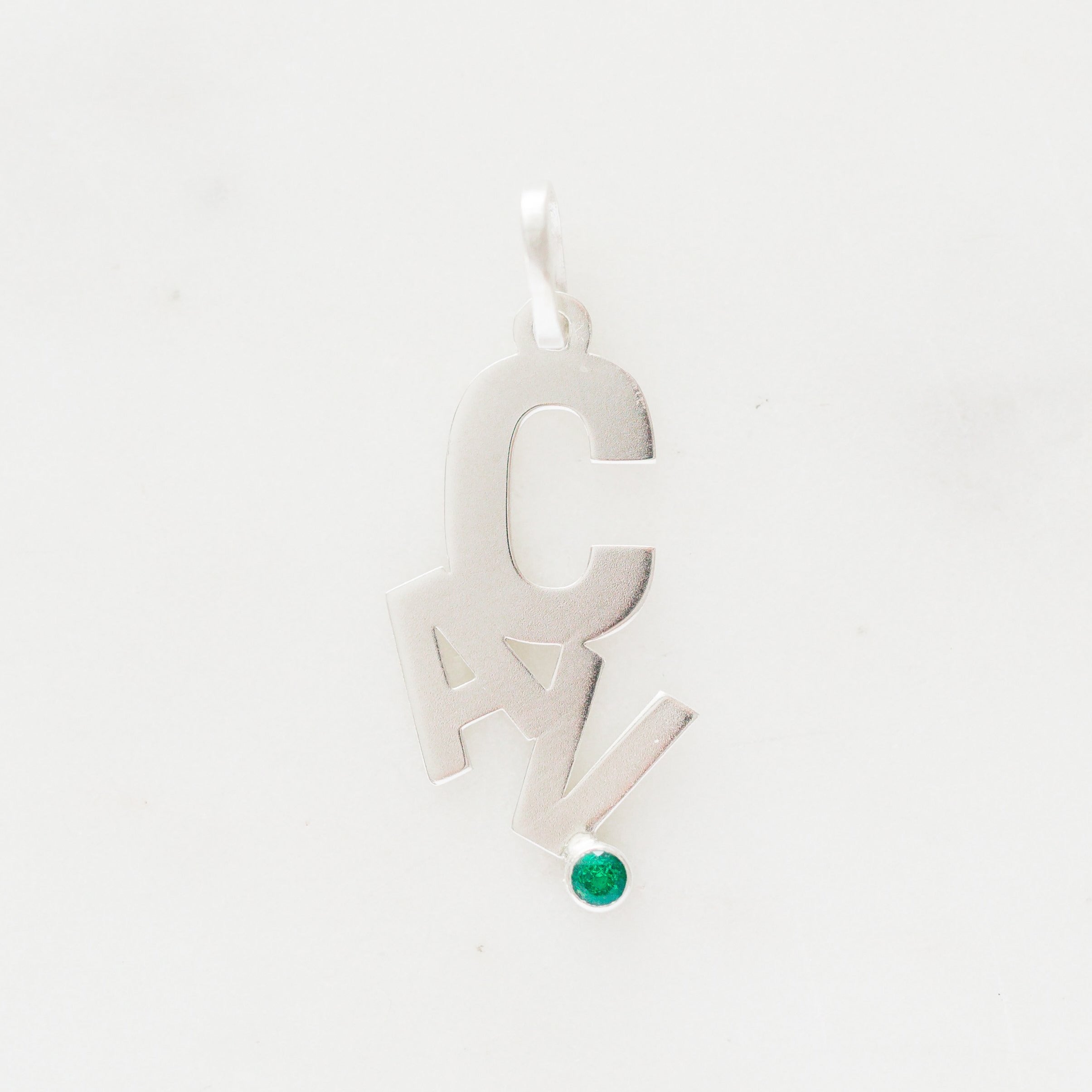 Sterling Silver Initial Necklace with 3 Letters