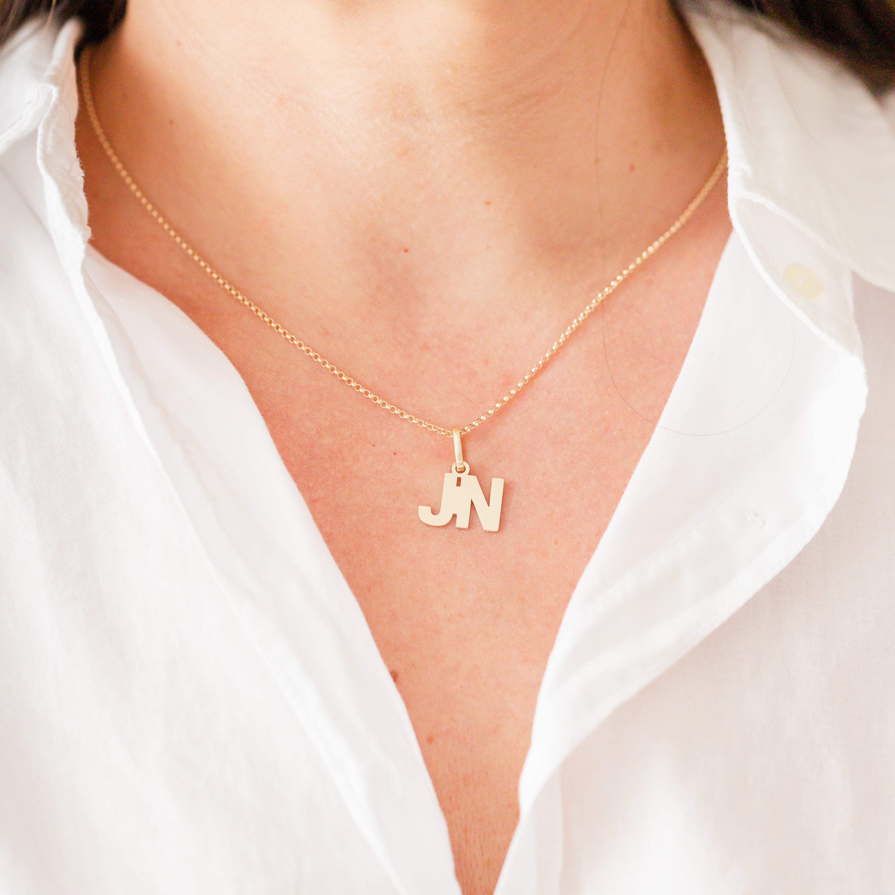 Two Initial Necklace in 18K Gold Vermeil - MYKA