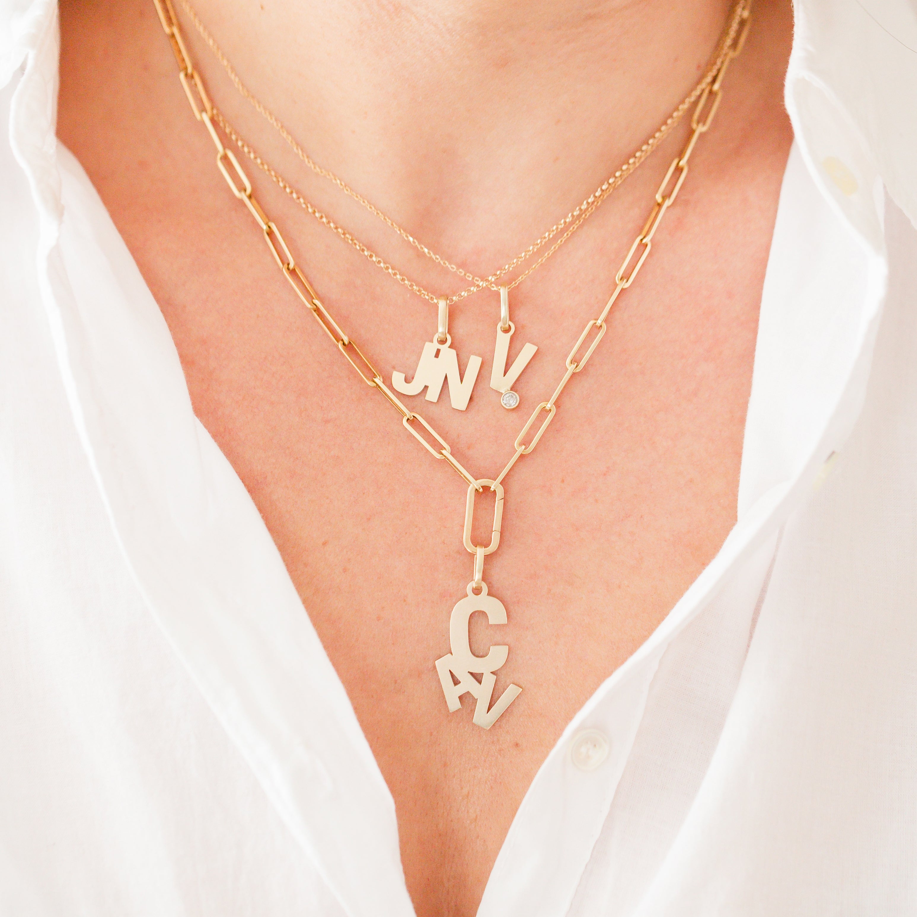 Acrylic Swirly Initial Necklace – Be Monogrammed