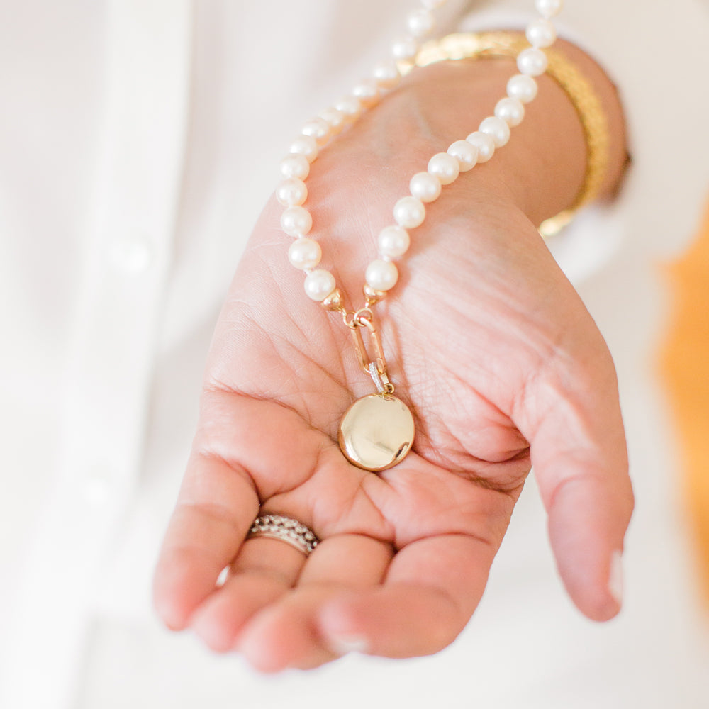 Build Your Own 14K Gold Pearl Charm Necklace - Vana Chupp Studio
