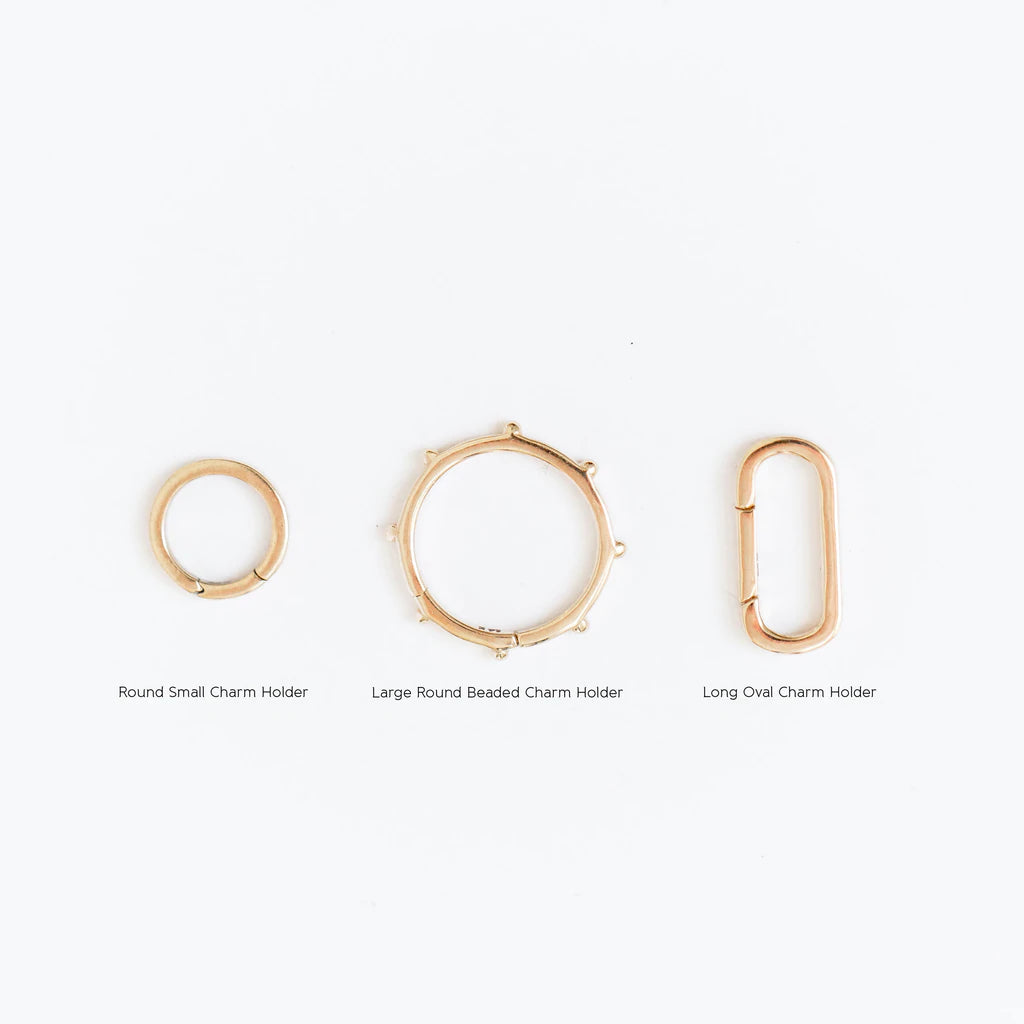 Heavy Weight Paper Clip Bracelet with Charm Holder - Vana Chupp Studio