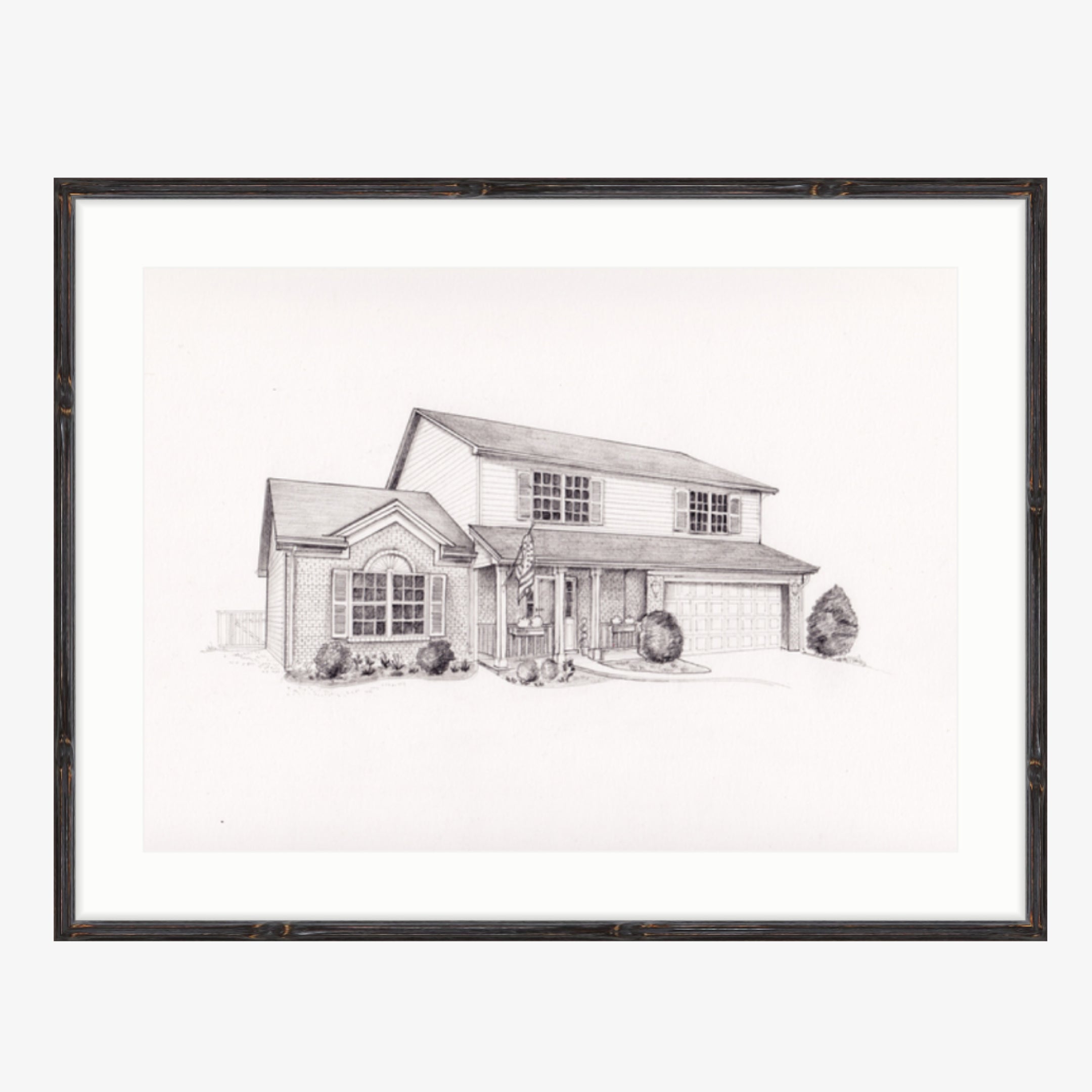 Custom House Illustration - Pencil - Vana Chupp Studio