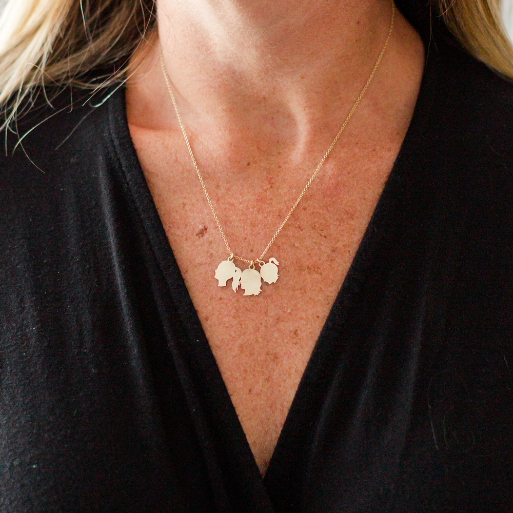 Stock Silhouette Charm Necklace - Tiny - Vana Chupp Studio